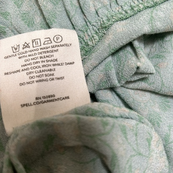 Spell Madame Peacock Button Through Gown Long Dress Emerald Color XL Patterned - Picture 12 of 12